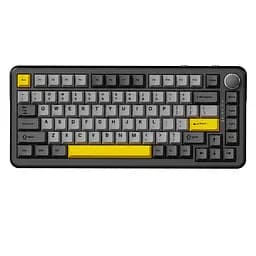 Игровая механическая клавиатура Ajazz AK820 MAX Plus / Три режима подключения / Black Yellow