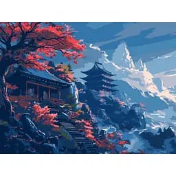 Картина по номерам Strateg Горный покой 30х40 см (SS-1257)