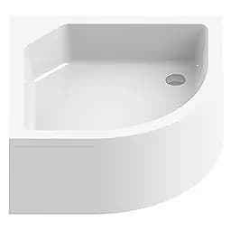 Душовий піддон New Trendy Artus 90x90x29 см напівкруглий глибокий з ніжками B-0364 білий