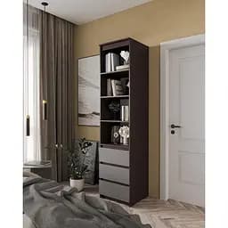 Пенал открытый с шухлядами Moreli T-219 500x2117x498 мм Венге магия/Антрацитовый (mo-t219-venge-antracit)