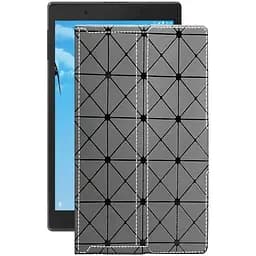 Чехол StatusCASE из экокожи для планшета Lenovo Tab 4 7 Essential TB-7304f Серый ромб
