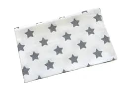 Пеленка фланель Moontime "Звезды серые на белом"