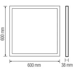 Світильник накладний Horoz Electric 600x600 SMD LED Pulsar-48, 48 W 6400K біілий - мініатюра 2