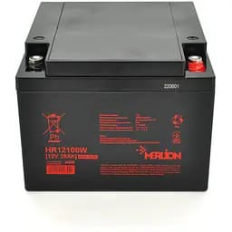 Аккумуляторная батарея MERLION HR12100W, 12V 28Ah Black ( 166 х 175 х 125 (125) )