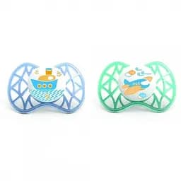 Силіконова ортодонтична пустушка Nuvita Air, 6-12 міс., 2 шт. (NV7080Blue)