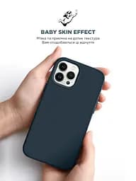 Силиконовый чехол для Apple iPhone 12 Pro Max, ICON2 Case, синий, противоударный, панель, защита всего корпуса, матовая поверхность Soft Touch, выступает над дисплеем, совместим с защитными стеклами и пленками, с микрофиброй, ArmorStandart (ARM60571) - мініатюра 8