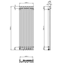 Електрична рушникосушка Navin Levante 450x1400 Sensor права, білий оксамит 10-012033-4880, Білий матовий, Праве, Електронний - мініатюра 5