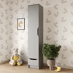 Пенал закрытый 1Д1Ш Лилу 40x40x210 см Серая мышка (MBS-1390)