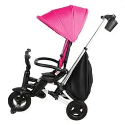 Велосипед складаний триколісний дитячий Qplay Nova+ Rubber Floral Pink (S700-13Nova+FloralPink) - мініатюра 2