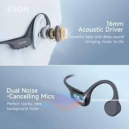 Водонепроникні кісткові навушники з 64 ГБ пам'яті ESON X39 з Bluetooth 5.4, MP3-плеєром - мініатюра 5
