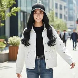 Перука кепка з хвилястим волоссям 60 см Брюнетка