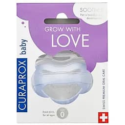 Пустушка Curaprox від від 0 до 7 місяців з контейнером для зберігання блакитна 1 шт.