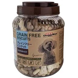 DoggyMan Biscuits Milk&Carob доггимен бисквит молоко&кэроб беззерновое печенье, лакомство для собак 0.58кг