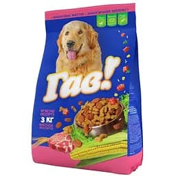 Сухий корм для дорослих собак Гав м'ясне асорті 3 кг (B1160102)