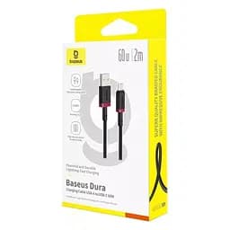 Кабель Baseus Dura Series Fast Charging Cable USB to Type-C 60W 2 м Червоний+чорний - мініатюра 2