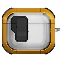 Футляр противоударный Locking Button для наушников Airpods 4 Yellow
