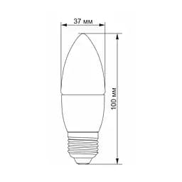 Лампочка Videx LED C37e 7W E27 4100K (VL-C37e-07274)