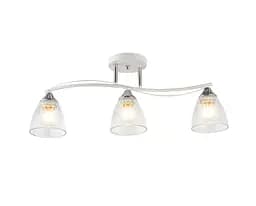 Люстра потолочная на 3 плафона 6378-3 Белый+Хром