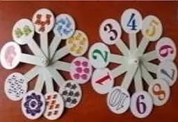 Віяло Цифри з картинками, 2 шт. в упаковці