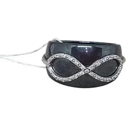 Срібне кільце Aurora з керамікою і фіанітами. С1161Ч 18