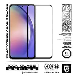 Захисне скло для Samsung Galaxy M54 5G (M546), Icon, 2.5D загартоване скло, повне проклеювання, глянсове, удароміцне, з олеофобним покриттям, сумісне з чохлами, міцність 9H, проста установка, ArmorStandart (ARM67705) - мініатюра 2