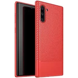 Чохол-накладка iPaky Moosy Series/TPU With Carbon Fiber Case Samsung Galaxy Note 10 Red