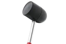 Киянка гумова Intertool 1250 г х 90 мм чорна дерев'яна ручка - мініатюра 3