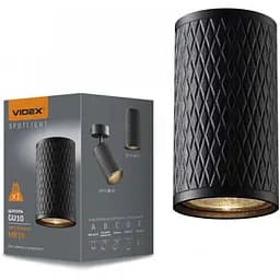 Світильник Videx під лампу GU10 SPF02A накладний чорна призма