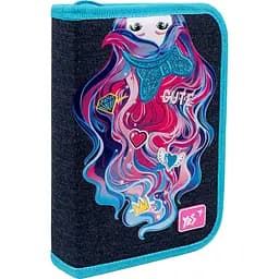 Пенал Yes Caramel Girl HP-04 твердий одинарний з двома клапанами синій (533588)