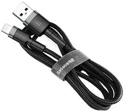 Кабель Baseus cafule Cable USB For lightning 2.4A 1M Gray+Black - мініатюра 2