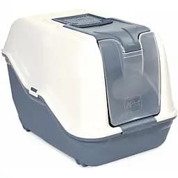 Туалет для котів MPS Бокс з фільтром Netta Close Dark Blue 51x39x40 см