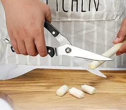 Кухонні ножиці секатор для м'яса птиці та риби з фіксатором 25 см, Kitchen Master Чорний 86401 - мініатюра 4