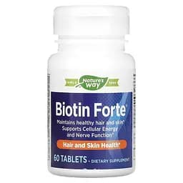 Біотин Nature's Way Biotin Forte 5 mg, 60 таблеток - Термін 06.26