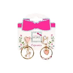 Дитячі сережки Fashion Котики T24633 рожеві