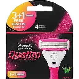 Сменные картриджи для бритья Wilkinson Sword Quattro, 4 шт.