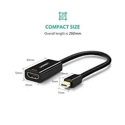 Перехідник Ugreen Mini DP to HDMI Converter 4K@30Hz Black (40360) - мініатюра 5