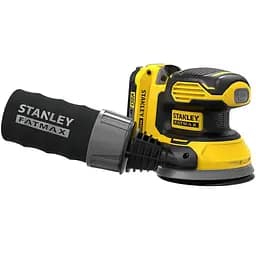 Шліфмашина ексцентрикова акумуляторна Stanley FatMax безщіткова, Li-Ion 18В, d=125 мм, 12000 об/хв, сумка (SFMCW220D1S)