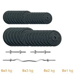 Набір штанга + гантелі металеві Newt Home Gym Set-W NE-M-W-SET-87 87 кг - мініатюра 2