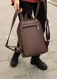 Жіночий рюкзак Sambag Brix Classic шоколадний 35 х 25 х 12 см (14511020) - мініатюра 3
