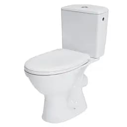 Унитаз-компакт Cersanit Merida горизонтальный слив боковой подвод с сиденьнм полипропилен K03-014/K03-070, Белый