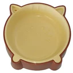 Пластиковая миска AnimAll для кошек S, 200 мл, коричневая