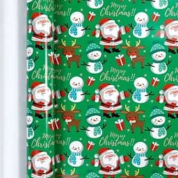 Бумага для упаковки подарков новогодняя 8805 Разноцветная (NY)