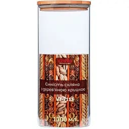 Ємність Vittora склянна з дерев'яною кришкою 1300 мл (111178)