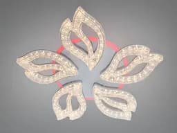 Сучасна LED-люстра Diasha 25100/5WH LED 3color біла 80 Вт з пультом і димером - мініатюра 2