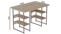 Комп'ютерний стіл Ferrum-decor Карен 75x140x60 сірий ДСП Дуб Сан-Марино 32мм (FRD-102436) - мініатюра 4