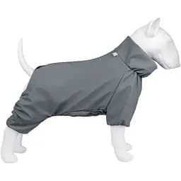 Дождевик для собак Collar Waudog Clothes, водонепроницаемый, S32, В 47-50 см, С 35-38 см, серый