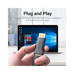 Перехідник DisplayPort M to HDMI F black Vention (HBOB0) - мініатюра 5