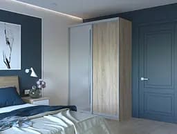 Шкаф купе Doros Сити Лайт 1 ДСП / 1 зеркало 150х45х225 Дуб Cонома (42002037)