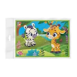 Детские развивающие мягкие пазлы Зебра и жираф VT1104-21 А5