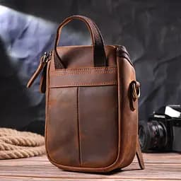 Чоловіча шкіряна сумка Vintage 13,5х19х8 см sum0022406 - мініатюра 7